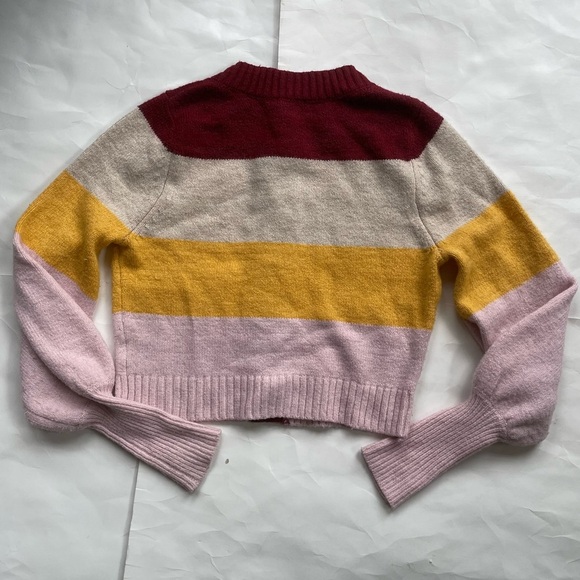 Cardigan Colorblock Sweater Wild Fable Cropped  Size Small - Picture 6 of 8